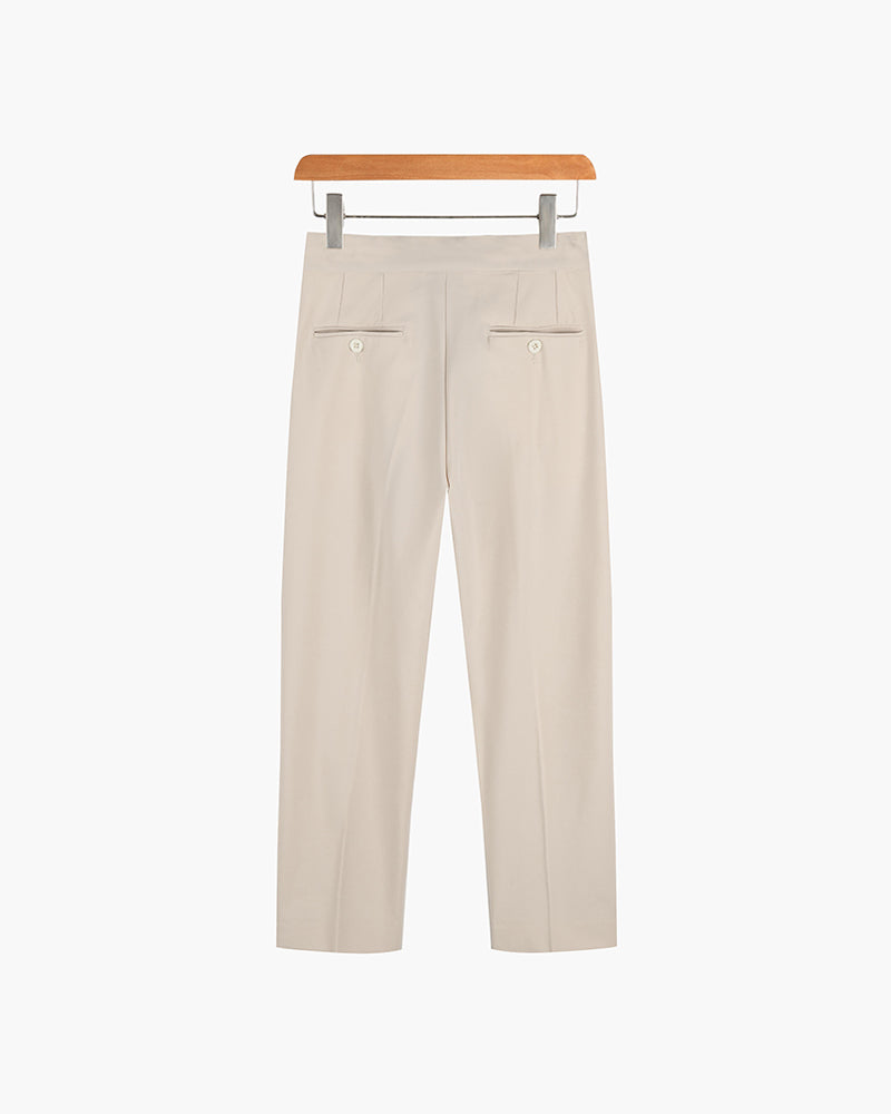 Tailored Pleated Ankle Trousers – Modern Smart Fit by