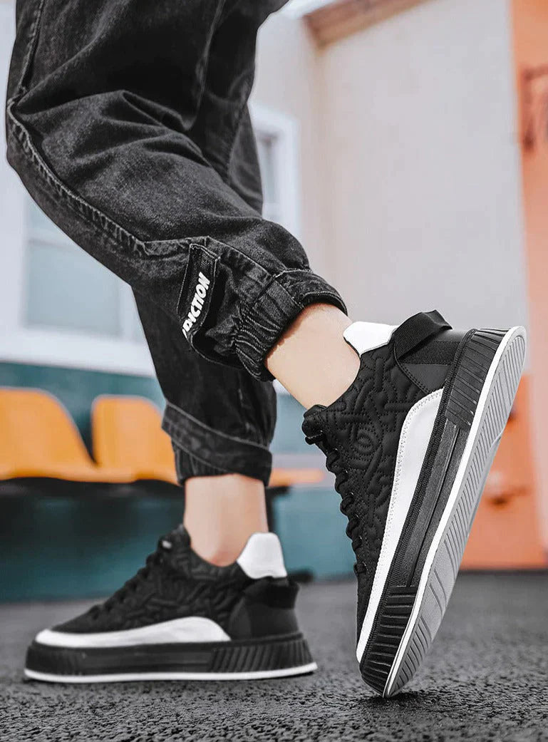 Men’s Premium Quilted Sneakers – Modern Style & Everyday Comfort