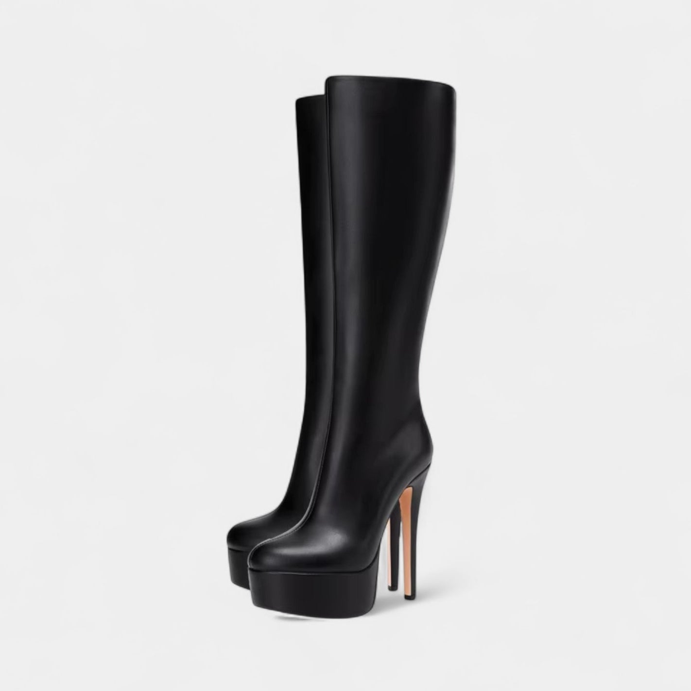 Women’s Platform Knee-High Boots – High Heel, Sleek Design