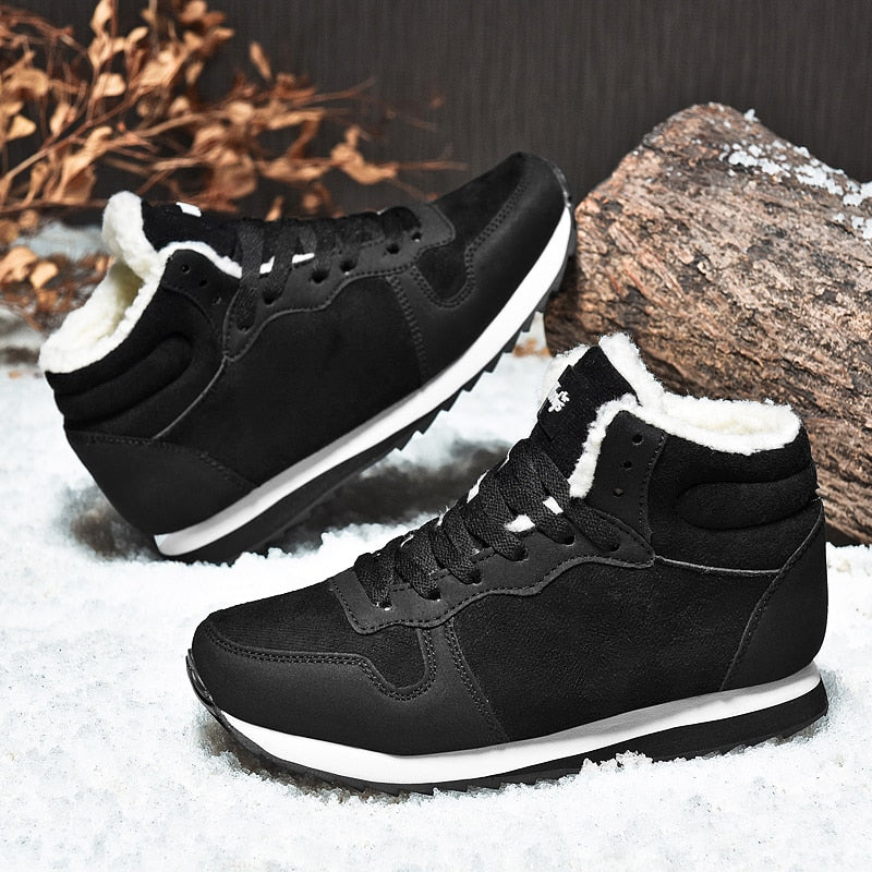 Men’s Winter Warm Sneakers – Fur Lined Comfort & Non-Slip Sole