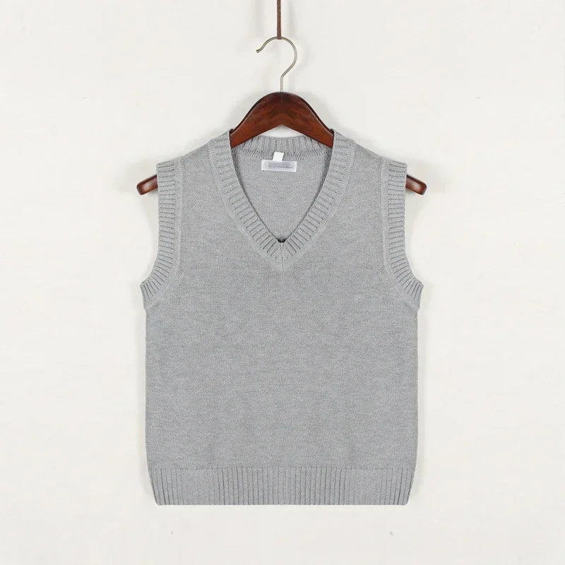 Preppy Knit Cable Sweater Vest – Classic V-Neck Layer