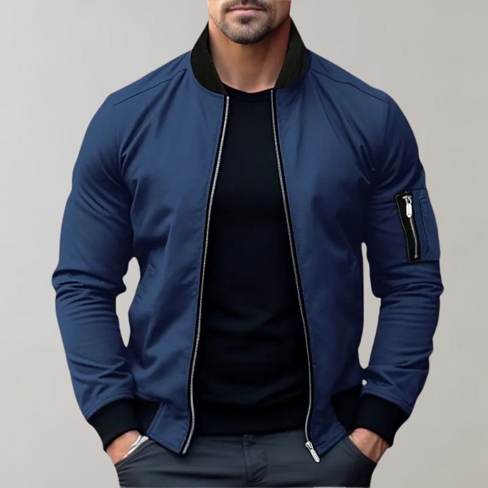 Men’s Slim Fit Bomber Jacket – Casual Streetwear Essential