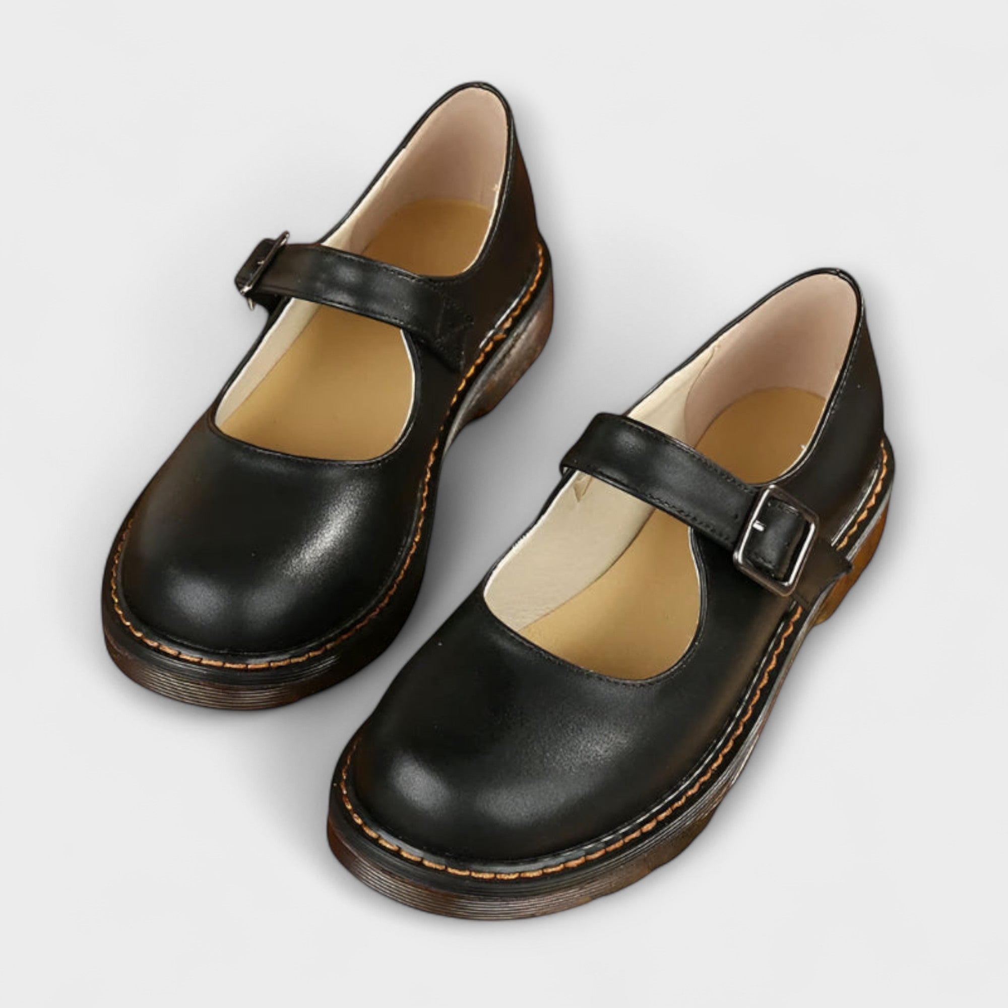 Women’s Vintage Mary Jane Shoes – Brown Classic Editio
