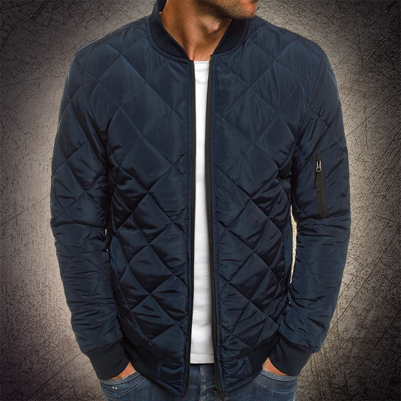 Men’s Quilted Bomber Jacket – Classic Design & Everyday Warmth