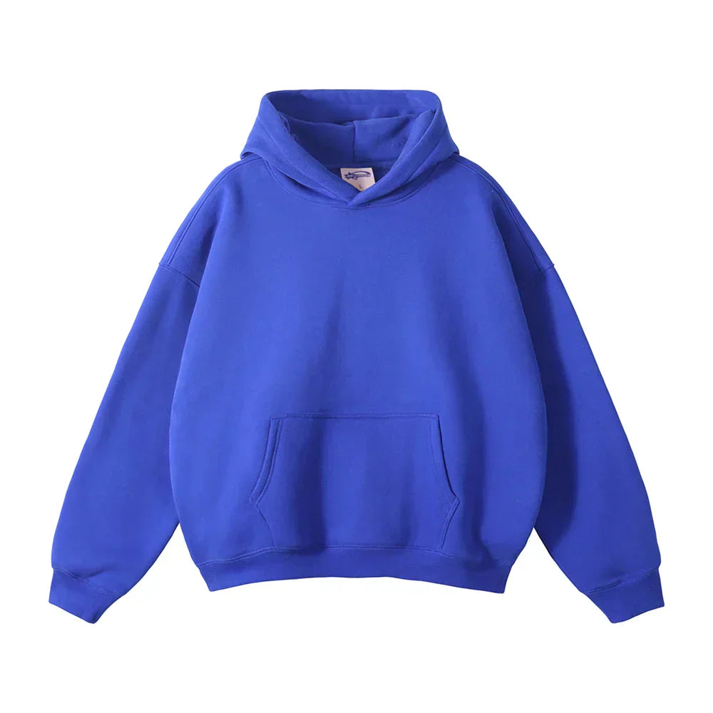 Essential Oversized Hoodie – Soft Cotton Comfort in Sky Blue
