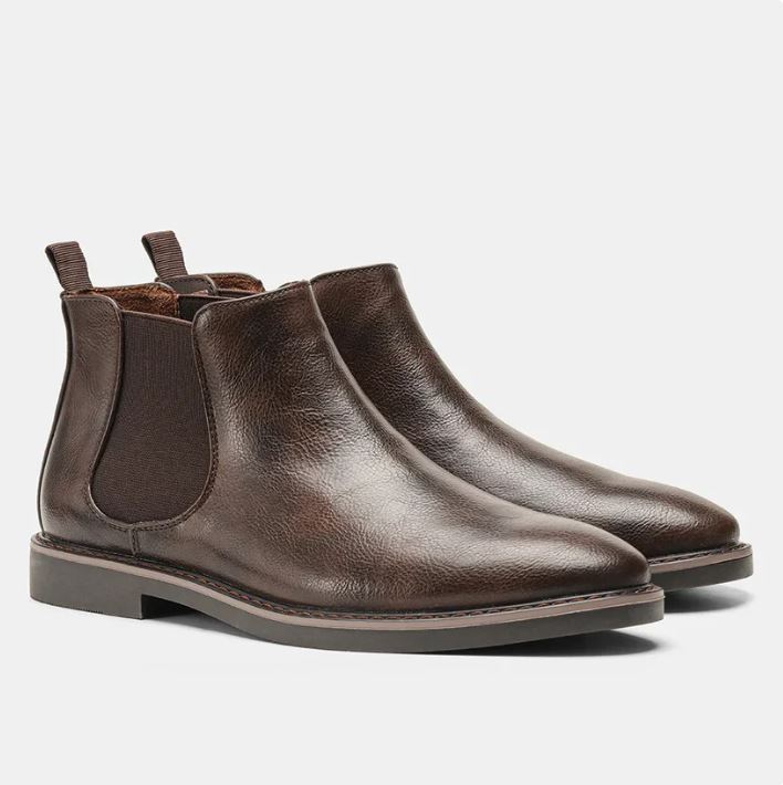 Men’s Classic Leather Chelsea Boots – Timeless Design & Everyday Comfort