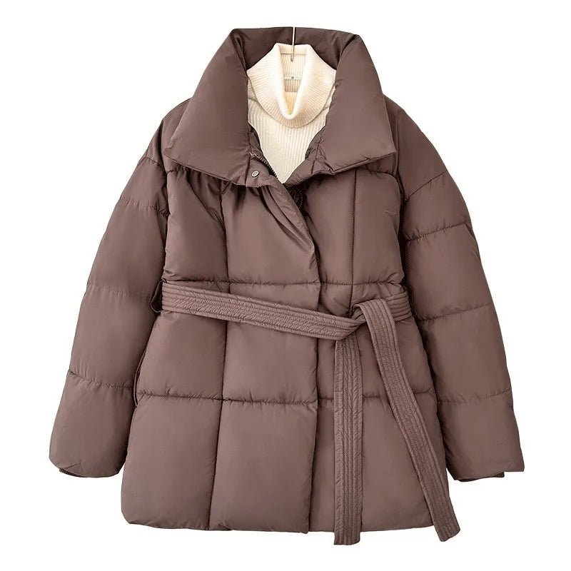 BeltedWarm Elegant Puffer Coat – Women’s Winter Jacket