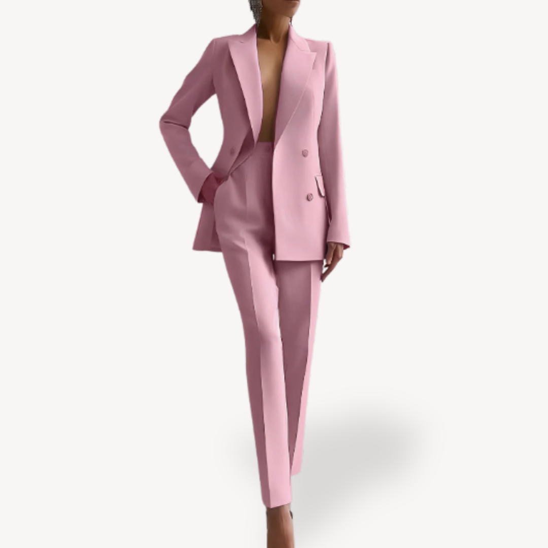 Women's Tailored Blazer Trouser Set – Women’s Single-Breasted Suit