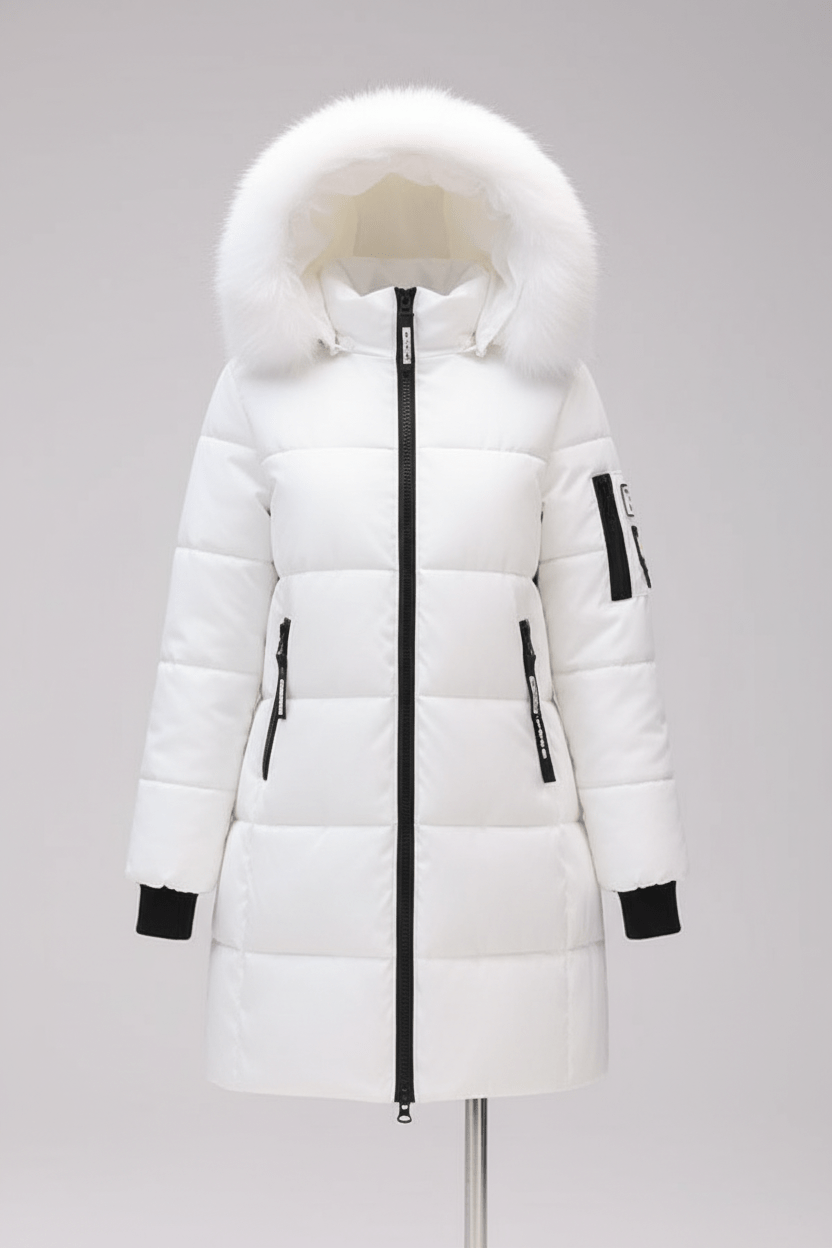 Alannah – Women’s Quilted Insulated Parka Jacket with Fur Collar