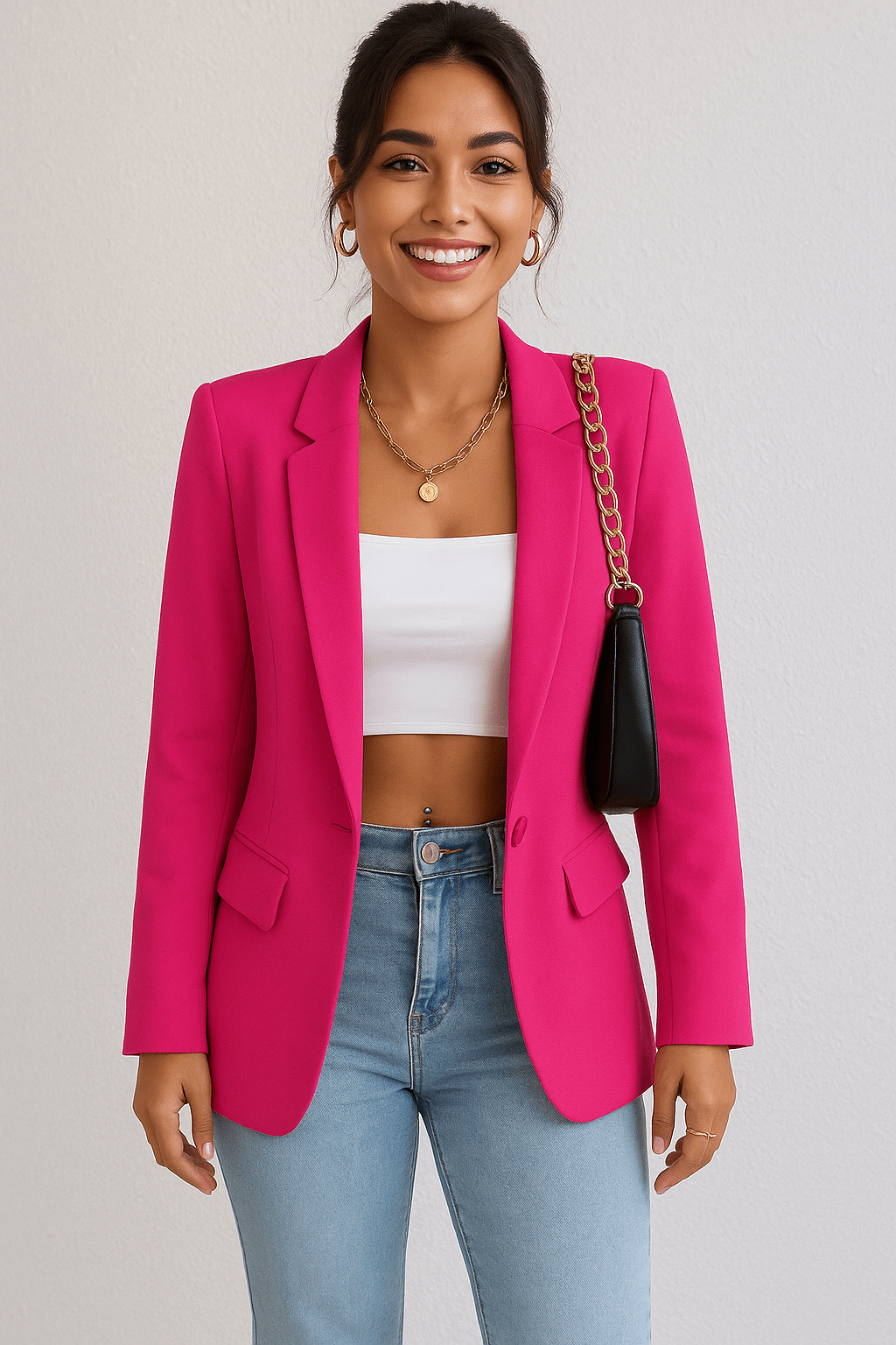 Women’s Fashion Blazer – Tailored Streetwear Chic Jacket