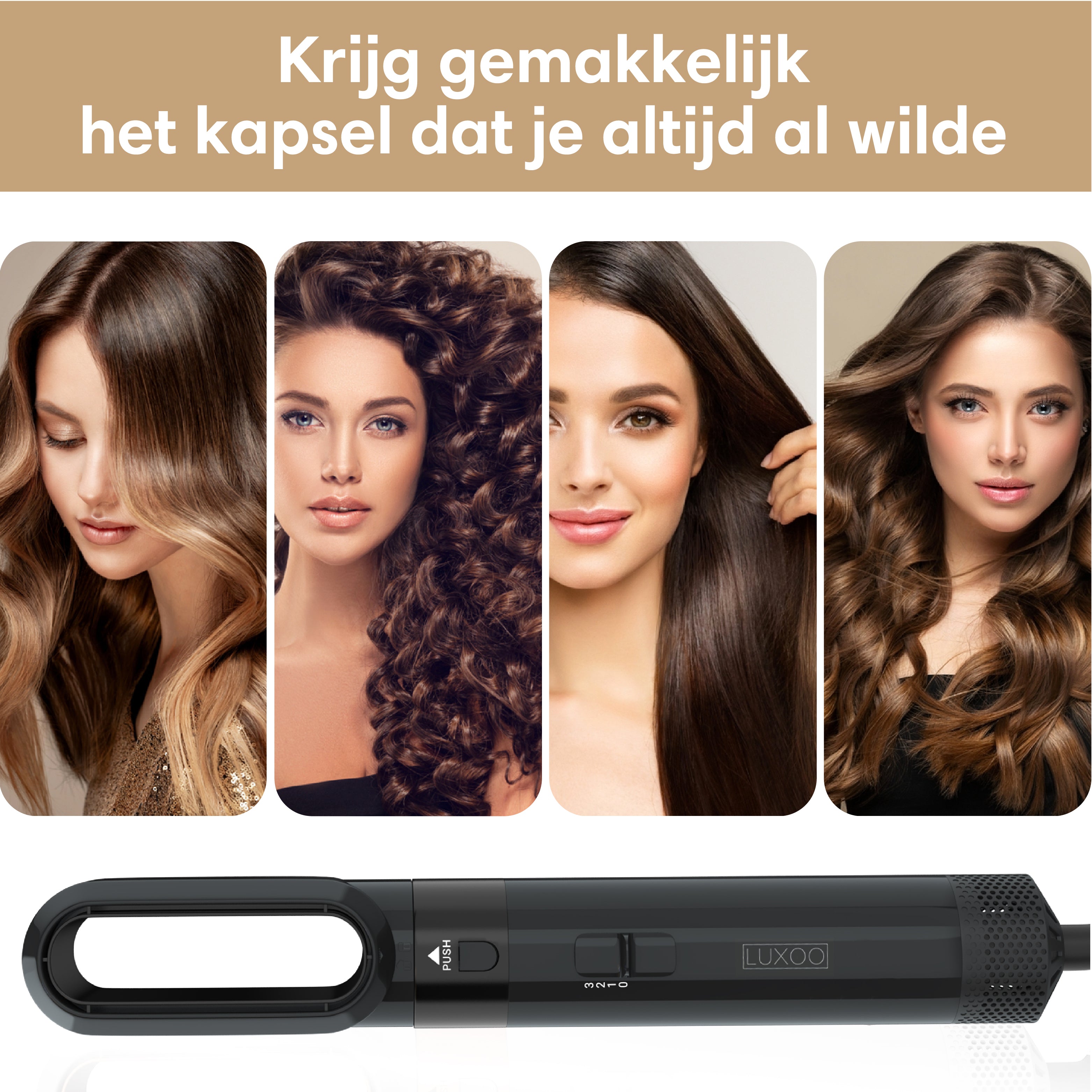 Luxoo Airstyler zwart