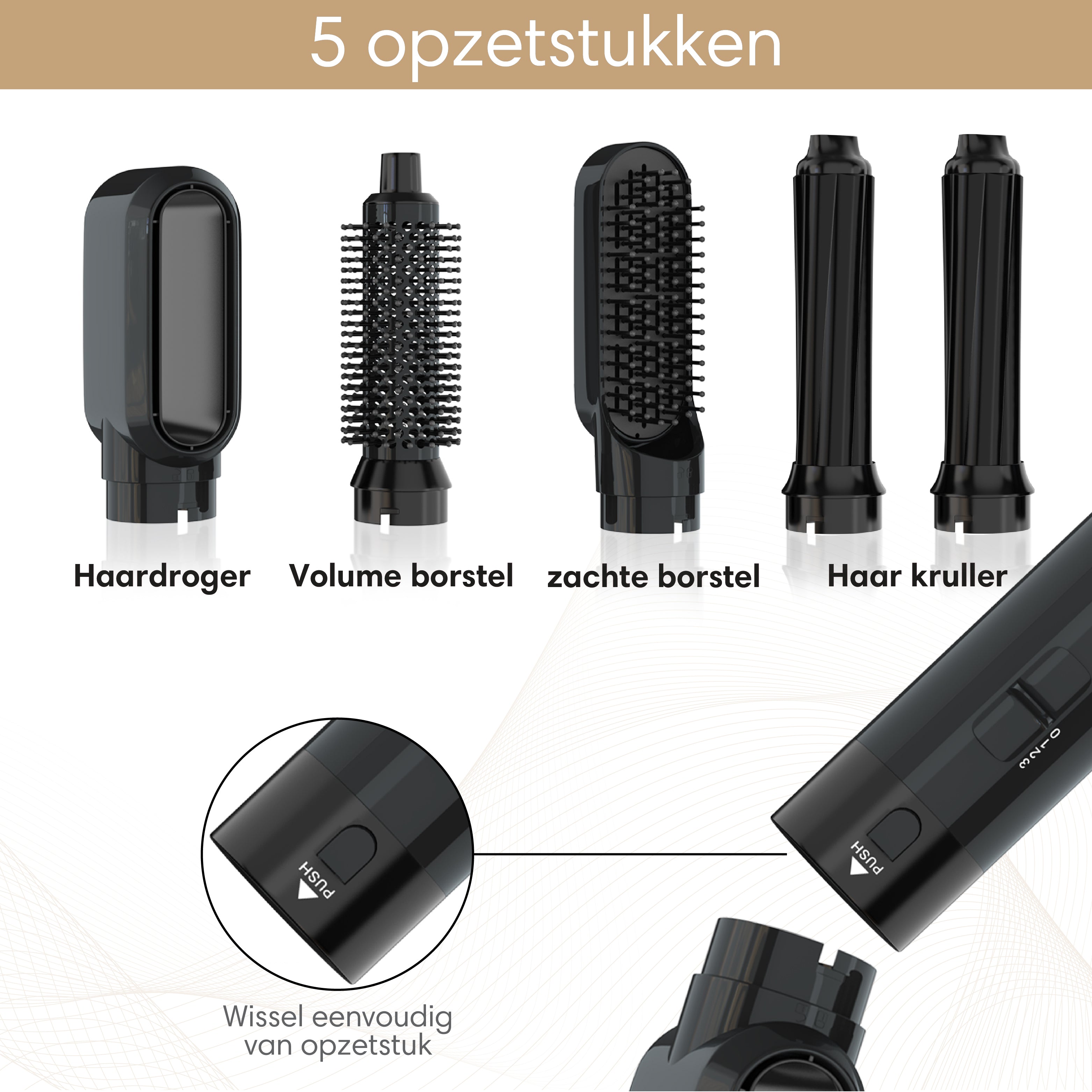 Luxoo Airstyler zwart