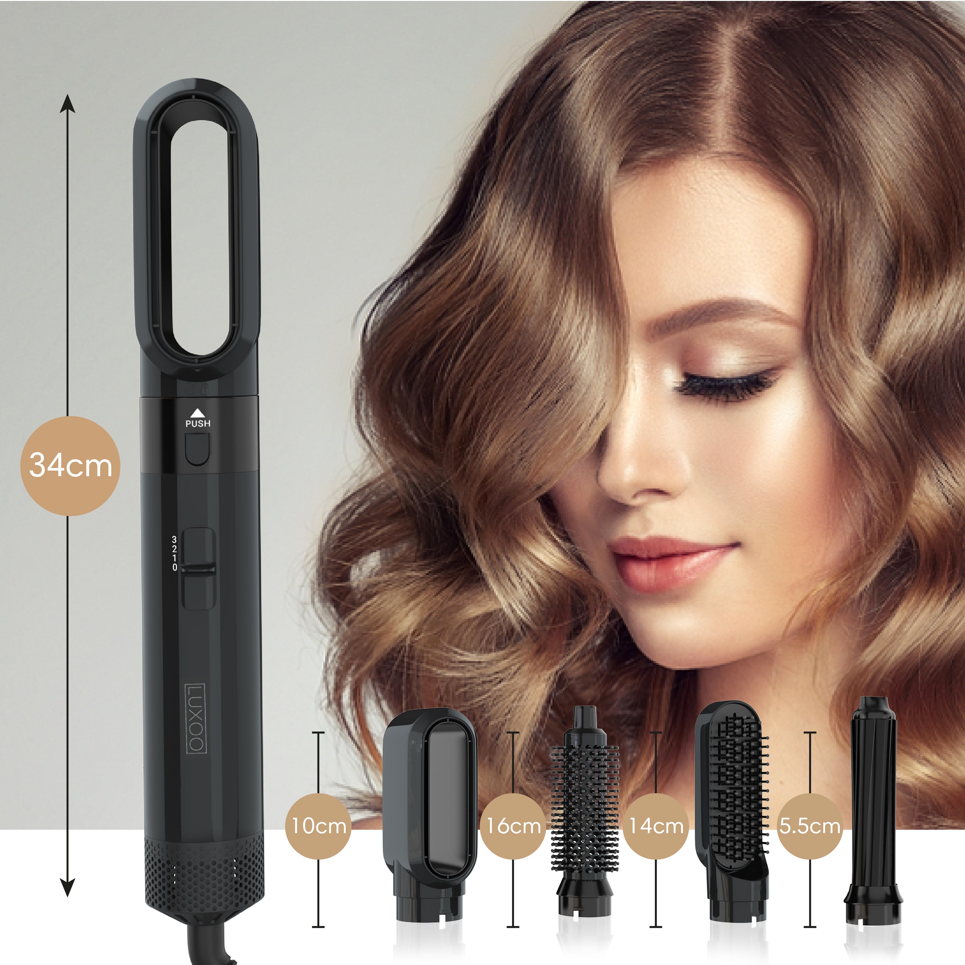 Luxoo Airstyler zwart