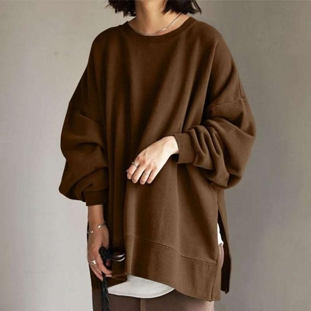 Women’s Oversized Sweater – Crew Neck Casual Knitwear