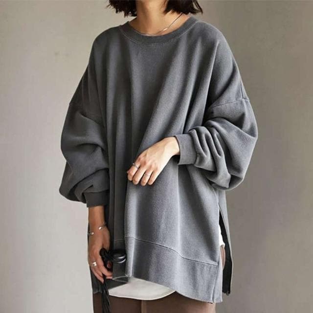 Women’s Oversized Sweater – Crew Neck Casual Knitwear