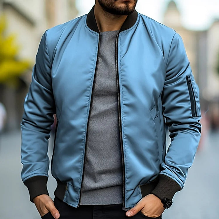 Men’s Classic Street Bomber Jacket – Sleek Design & Everyday Comfort
