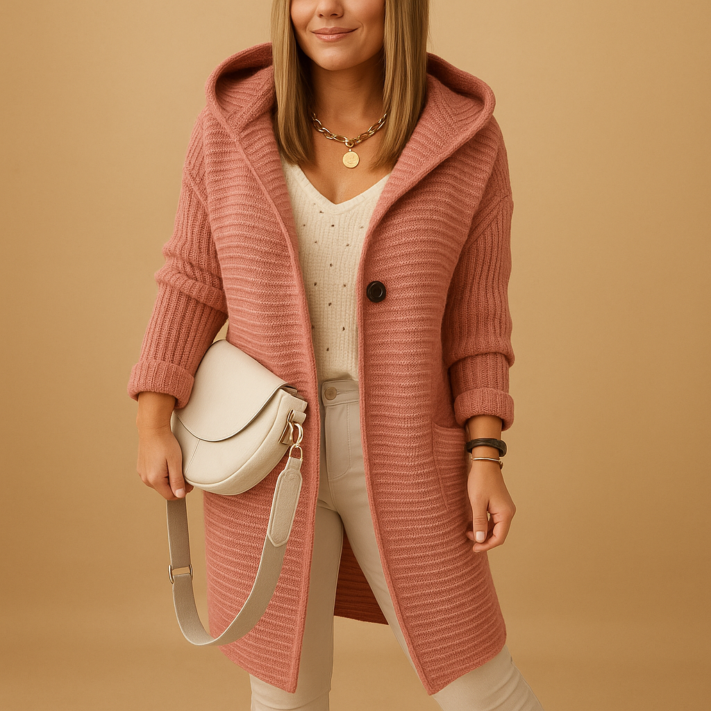 Soft Knit Hooded Long Cardigan – Cosy, Stylish & Effortlessly Chic