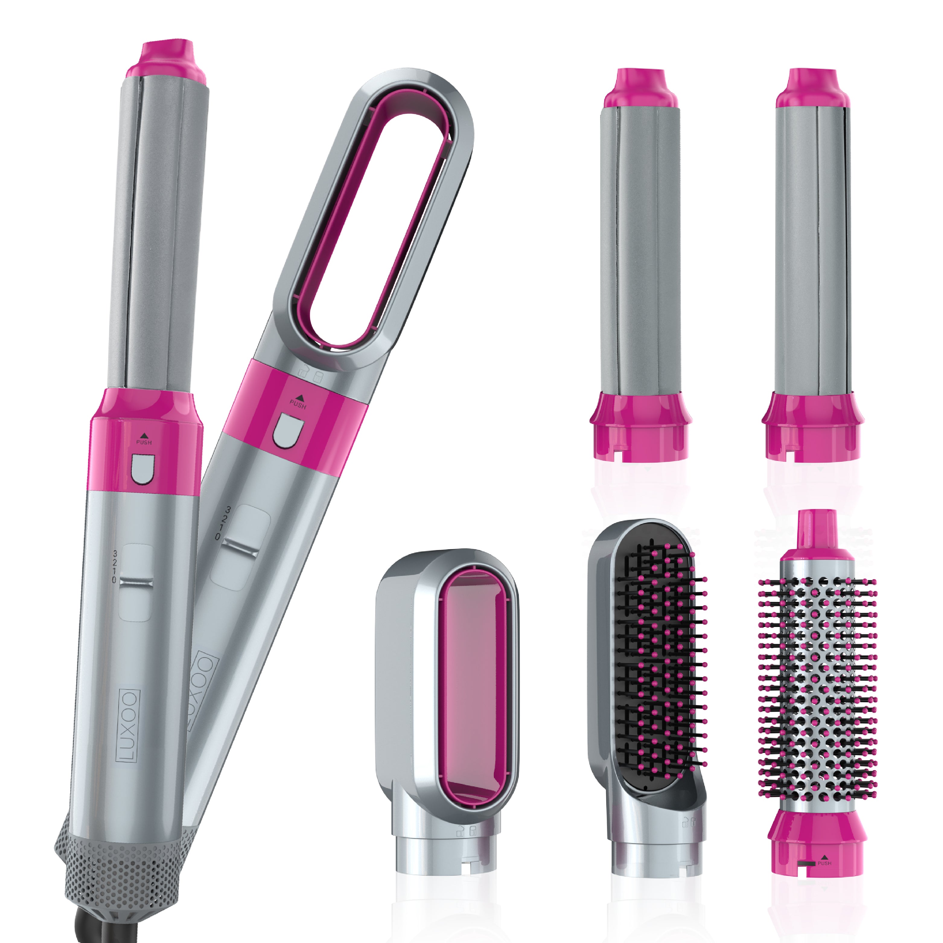 Luxoo Airstyler Roze Zilver