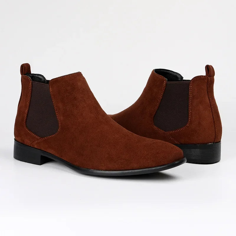 Men’s Elegant Suede Chelsea Boots – Minimalist Design, Maximum Style