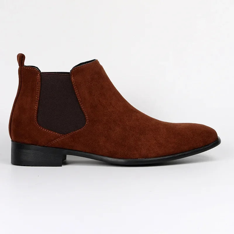 Men’s Elegant Suede Chelsea Boots – Minimalist Design, Maximum Style