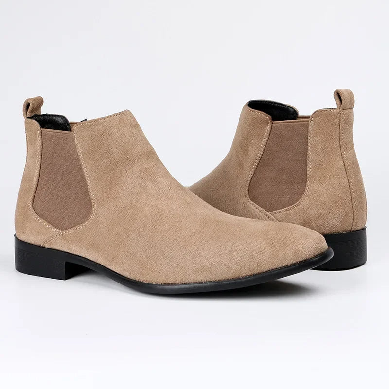 Men’s Elegant Suede Chelsea Boots – Minimalist Design, Maximum Style
