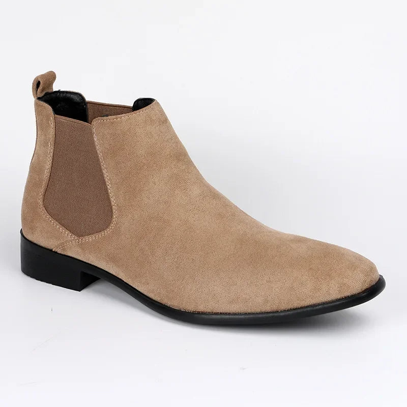 Men’s Elegant Suede Chelsea Boots – Minimalist Design, Maximum Style