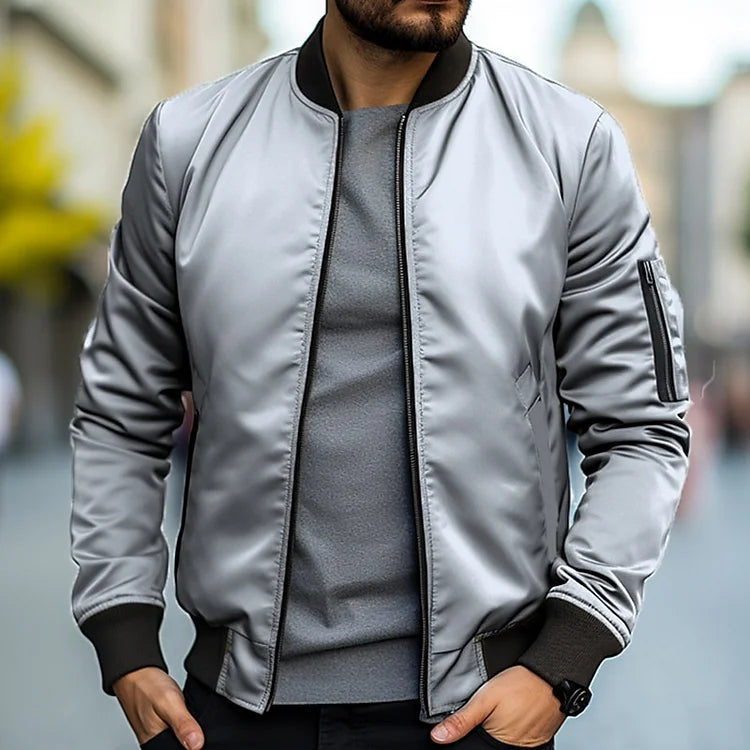 Men’s Classic Street Bomber Jacket – Sleek Design & Everyday Comfort
