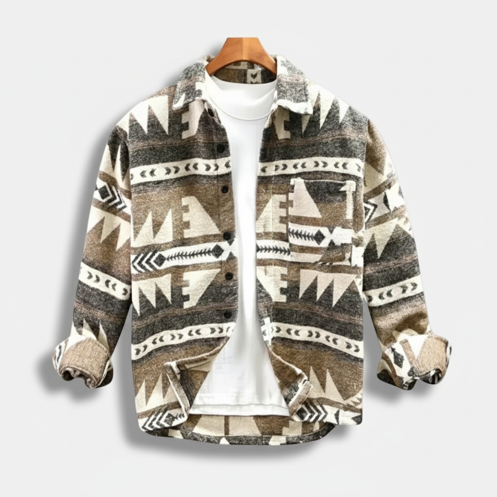 Aztec Pattern Overshirt – Warm Winter Edition
