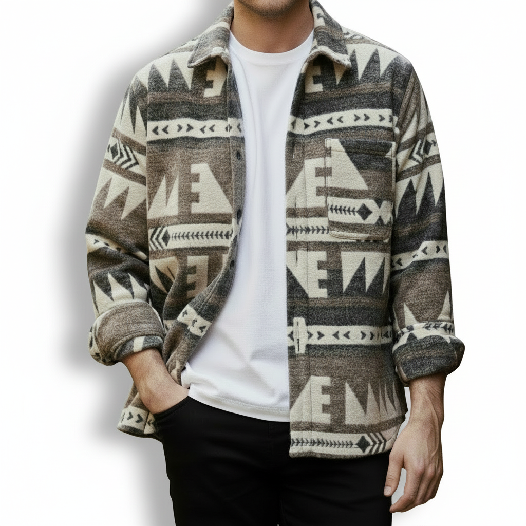 Aztec Pattern Overshirt – Warm Winter Edition