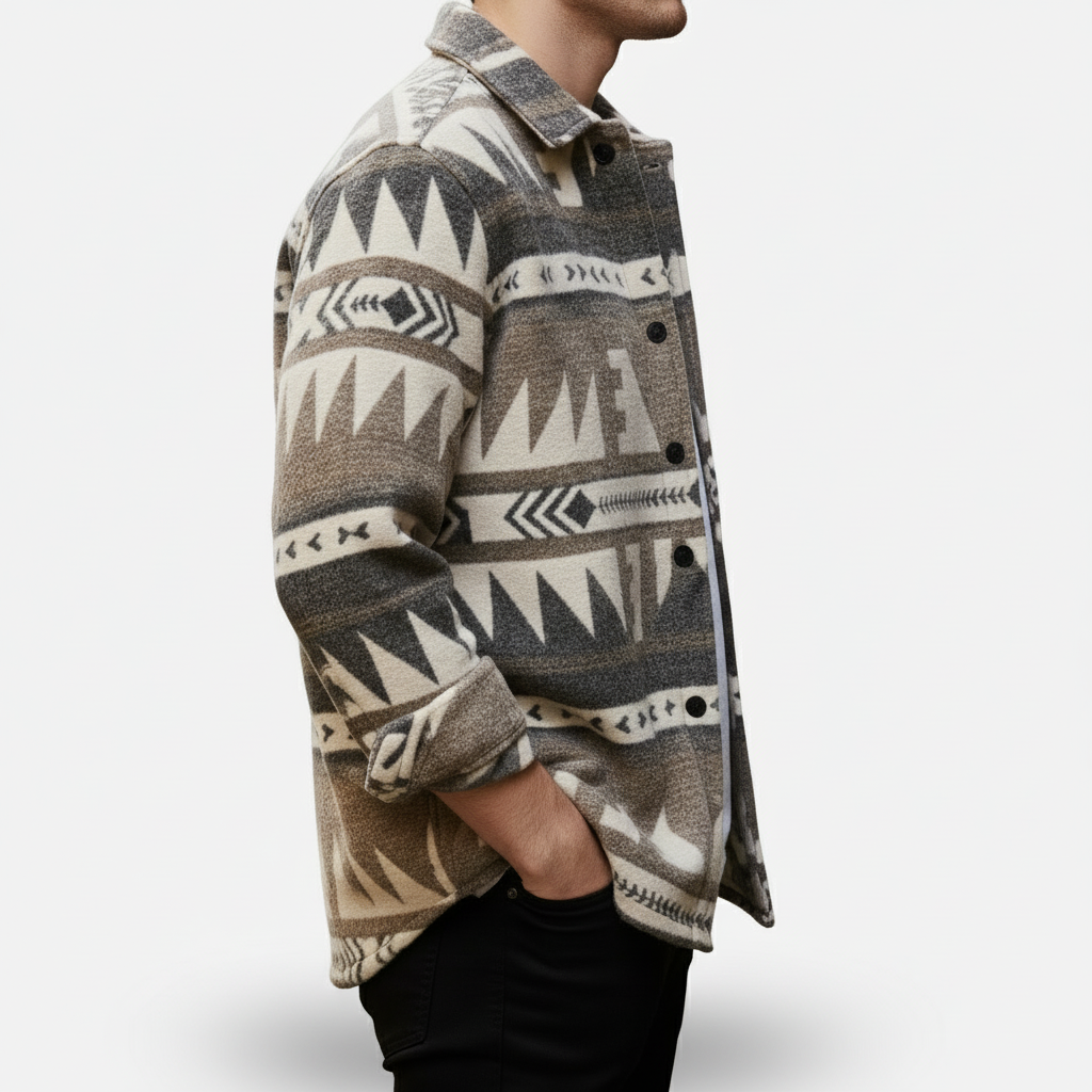 Aztec Pattern Overshirt – Warm Winter Edition