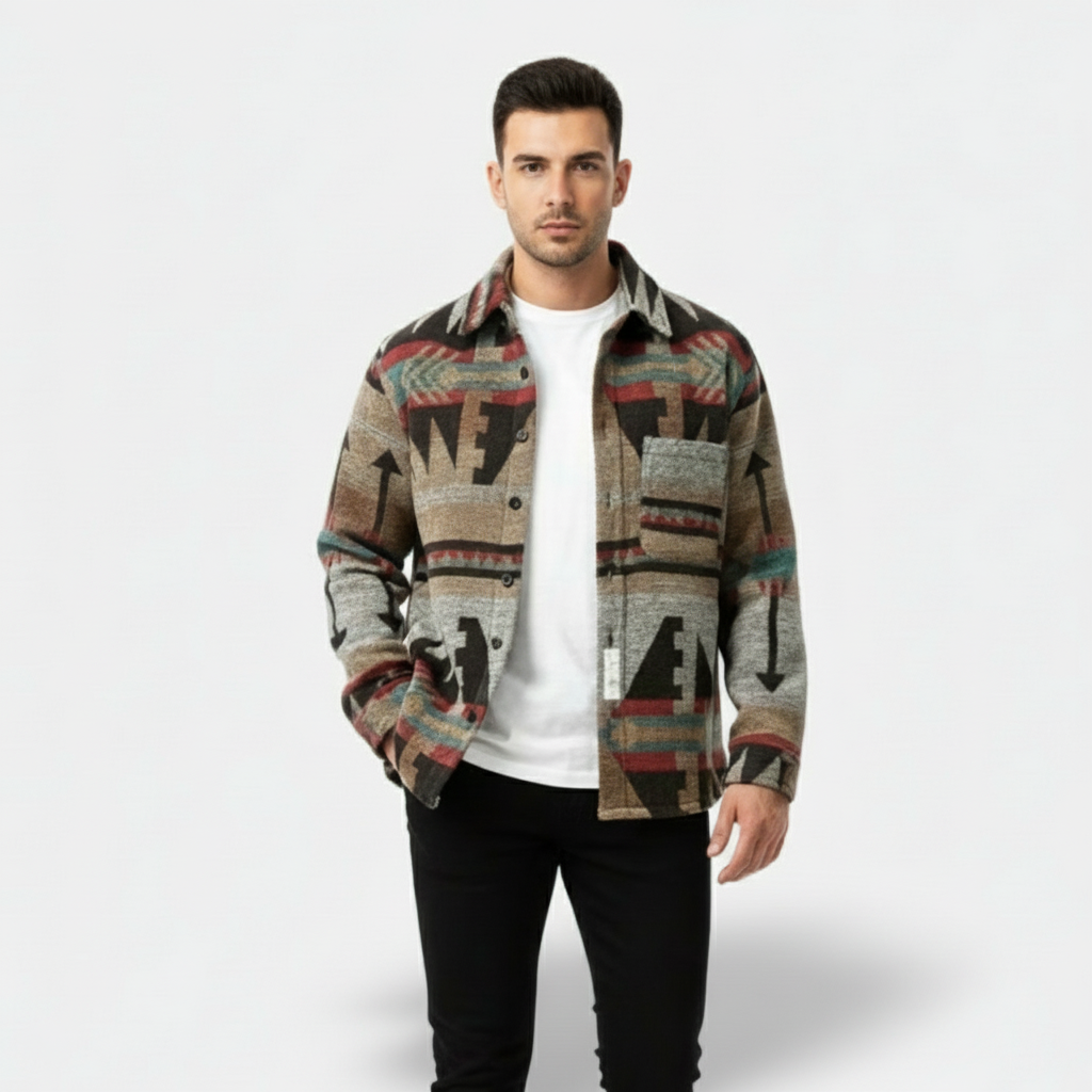 Aztec Pattern Overshirt – Warm Winter Edition