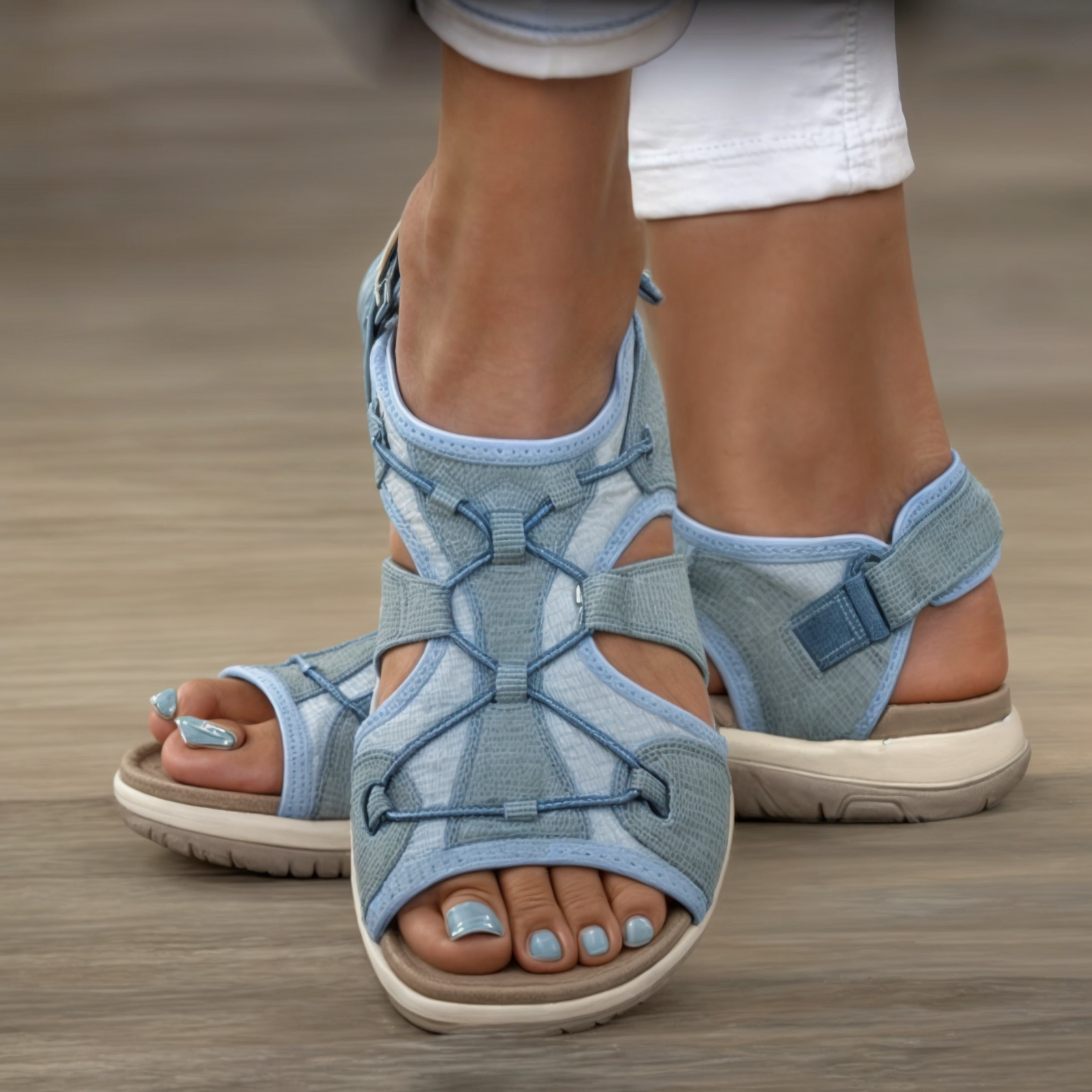 ComfortStep Women’s Orthopedic Walking Sandals – Adjustable & Lightweight