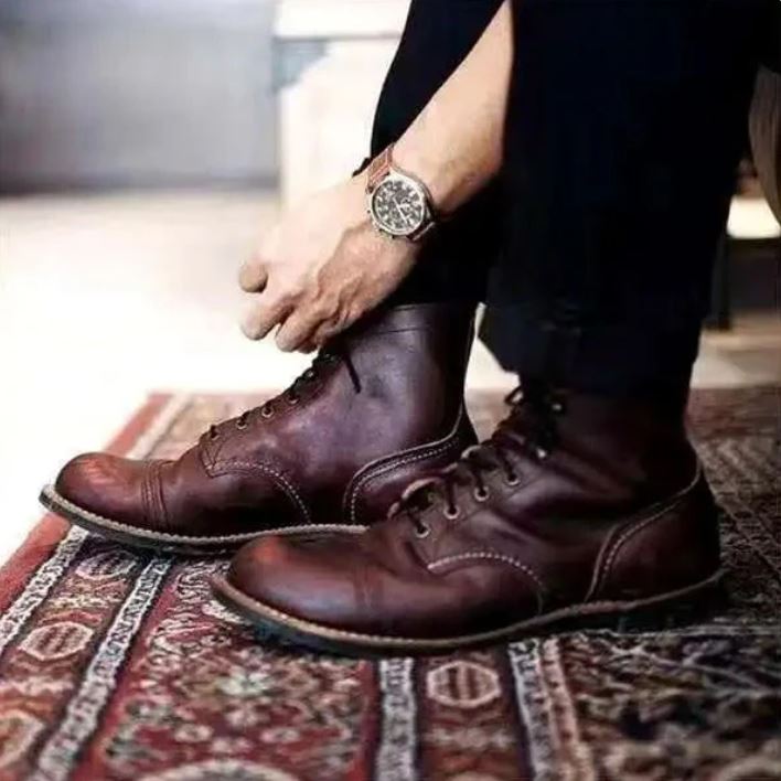 Men’s Premium Leather Ankle Boots – Classic Design & Everyday Durability