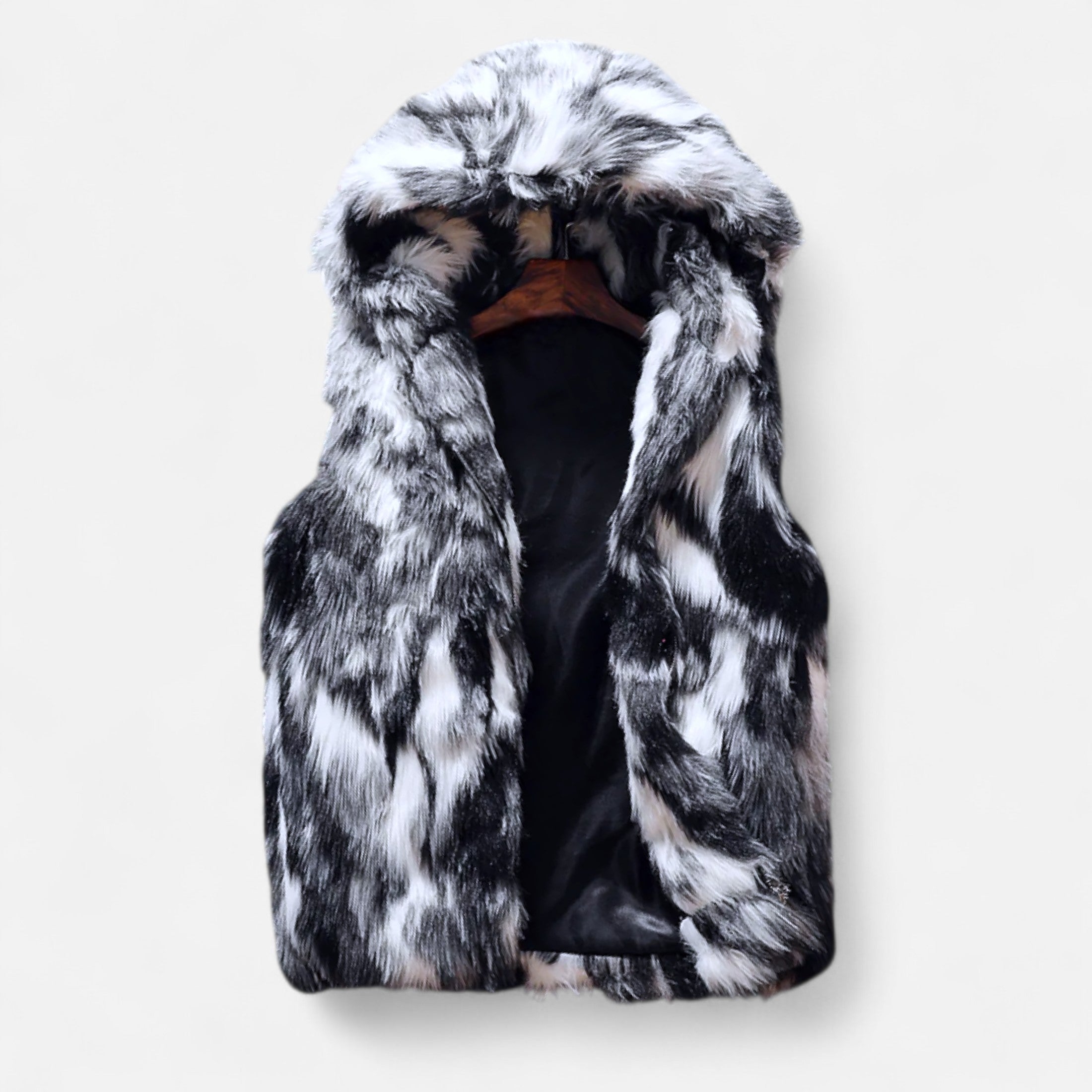 Men’s Premium Faux Fur Hooded Jacket – Luxury Winter Edition