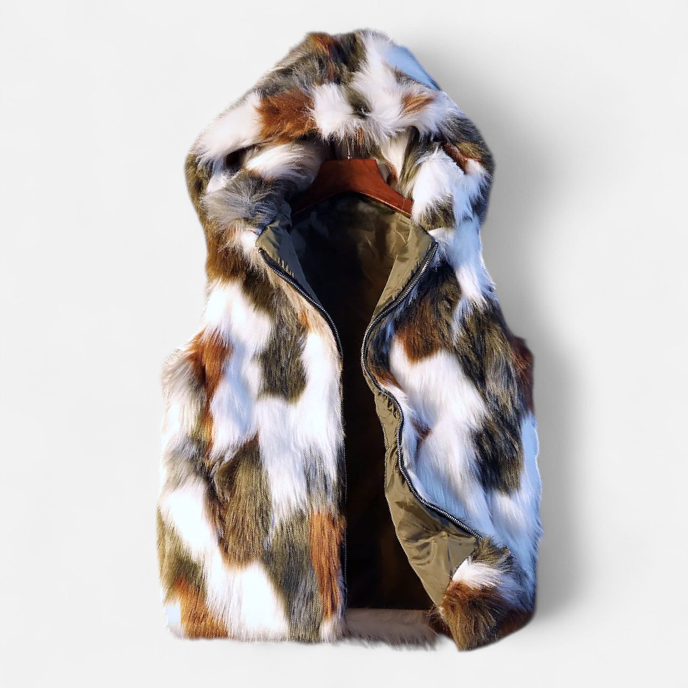 Men’s Premium Faux Fur Hooded Jacket – Luxury Winter Edition