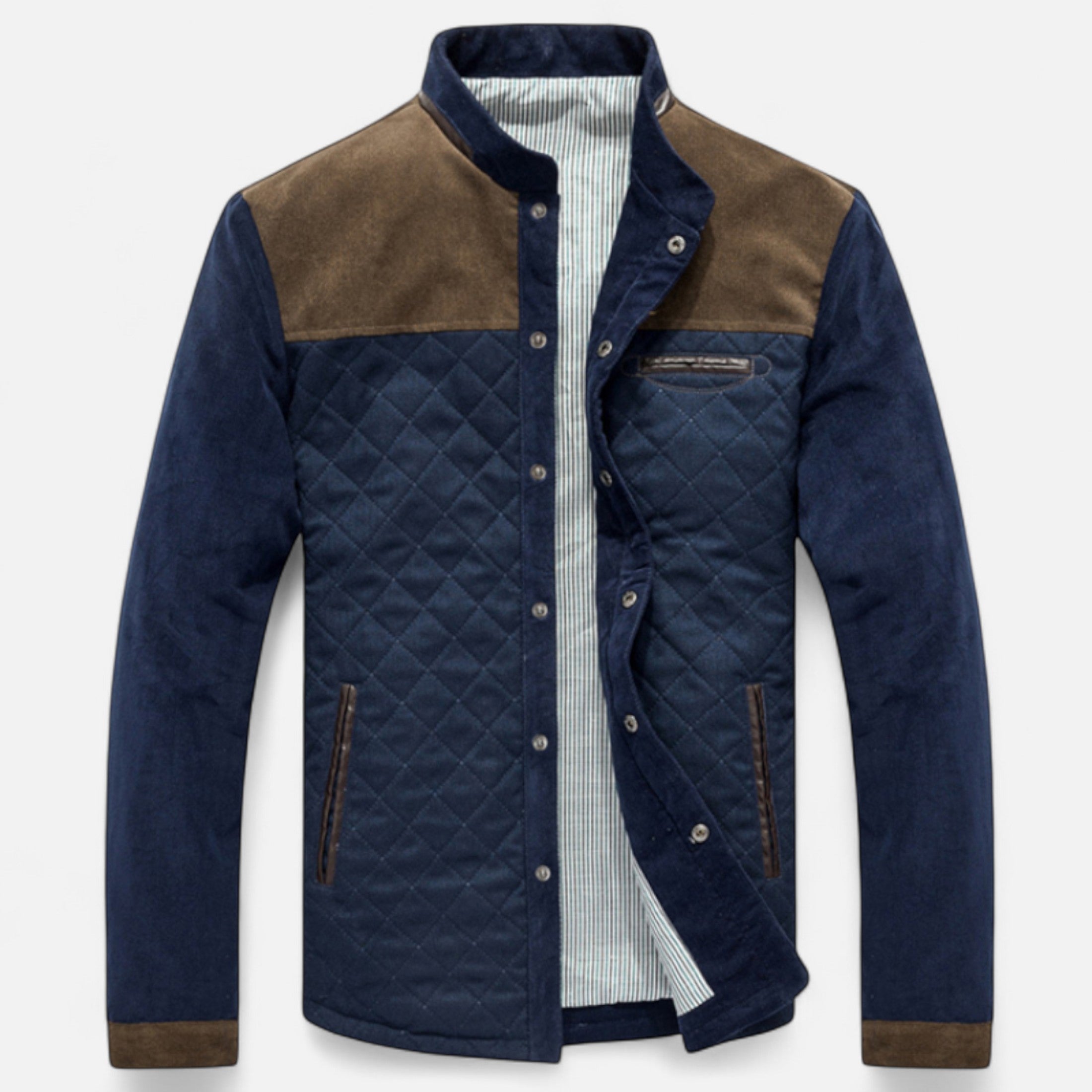 Dorevelle | Men’s Casual Jacket – Slim Fit Patchwork Design