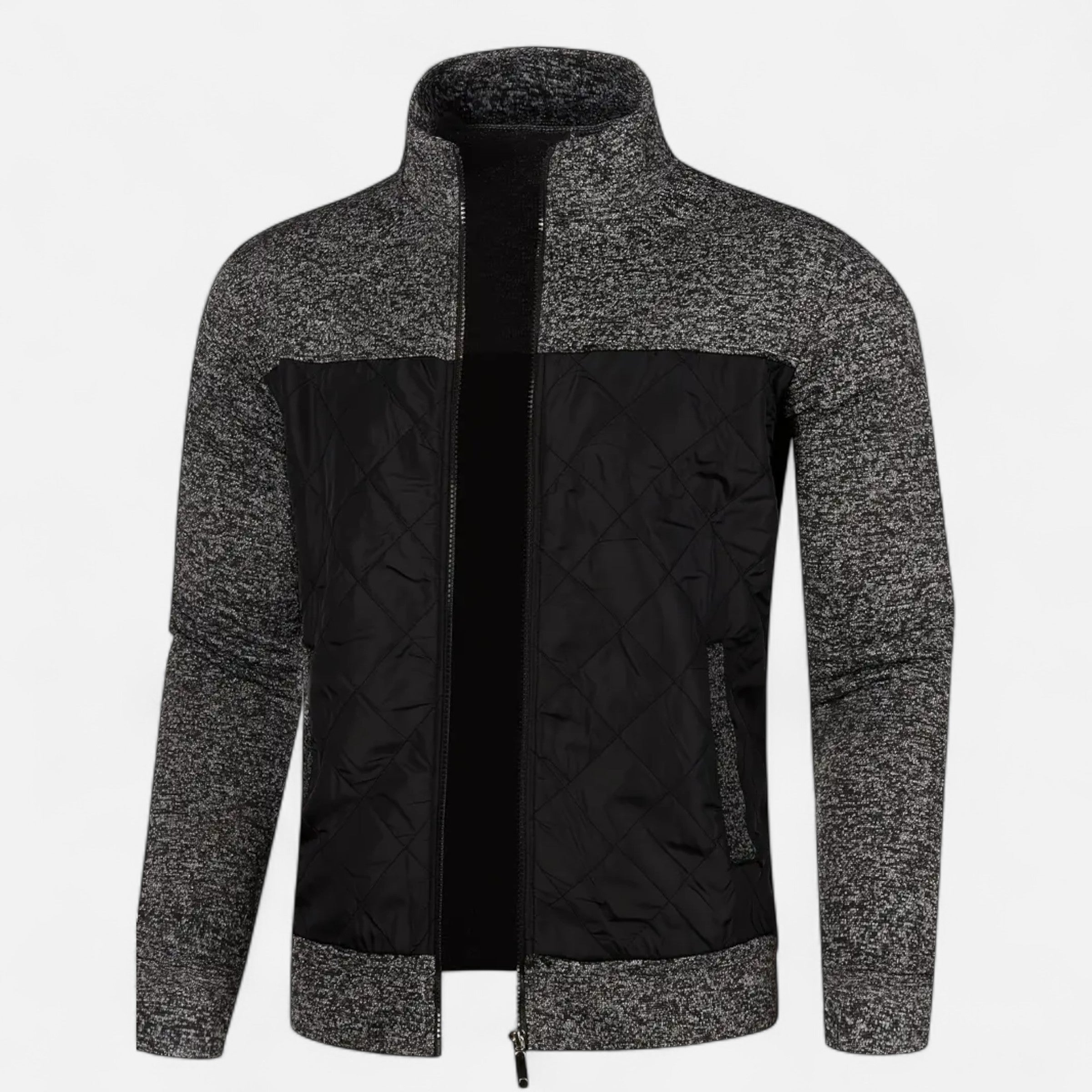 Dorevelle | Men’s Zip Jacket – Refined Knit Autumn Elegance