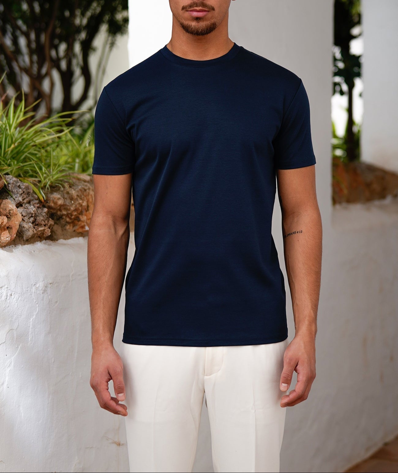 Luxury Men’s Shiny Crew Neck Tee – Smooth Satin Feel