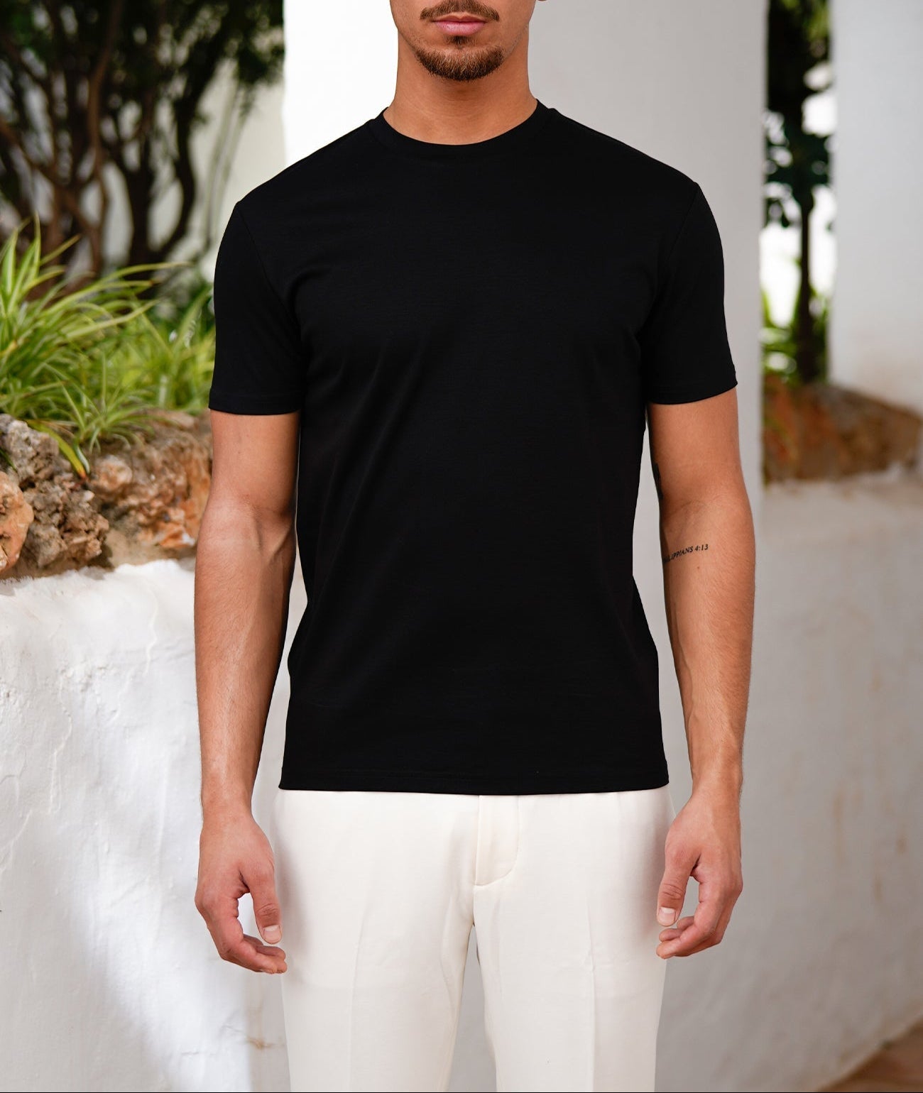 Luxury Men’s Shiny Crew Neck Tee – Smooth Satin Feel