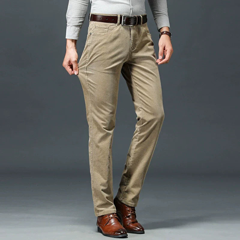 Men's Work Trousers Slim Fit Stretch Classic Style with Tailored Look