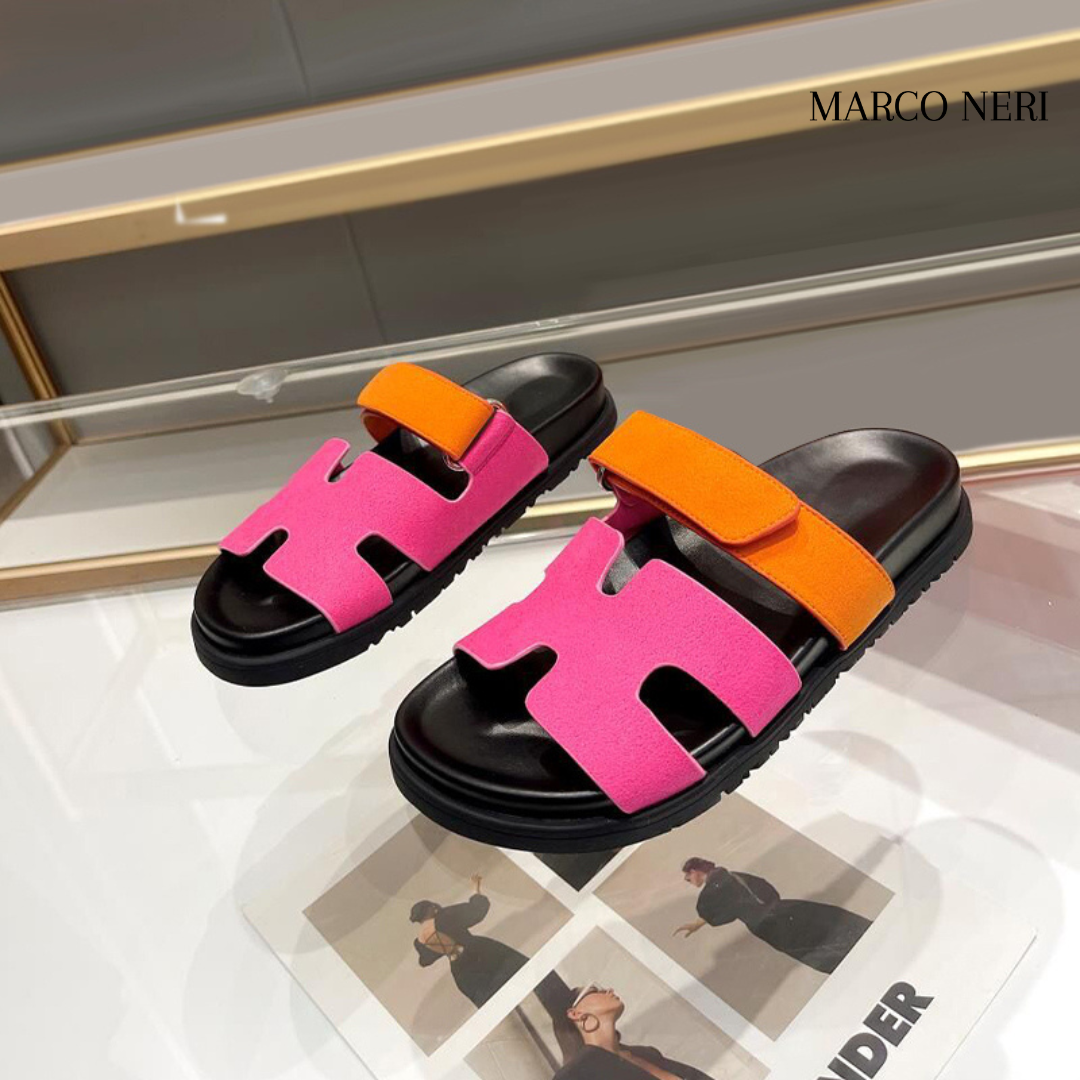 Men’s Luxury Leather Slides – Minimal Design & Soft Comfort