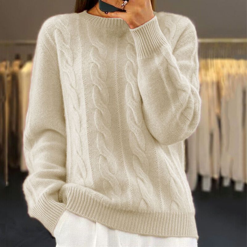 Soft Cable Knit Cozy Sweater – Warm, Stylish & Everyday Comfort