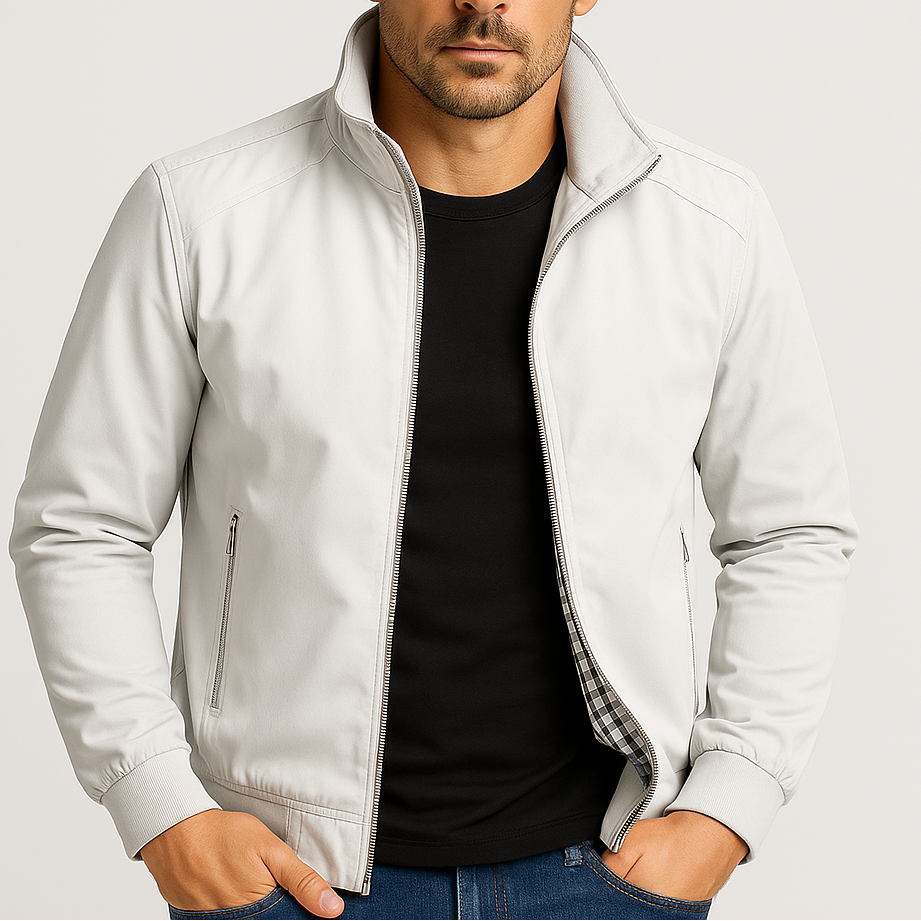 Men’s Lightweight Casual Stand Collar Jacket – Windproof, Stylish & Comfortable